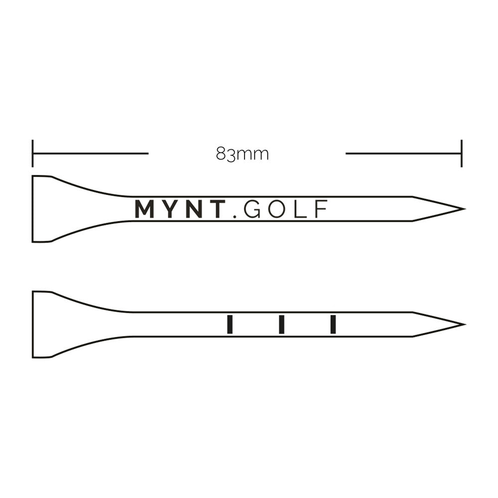 MYNT Premium Golf Mix Tees | 54 + 83mm